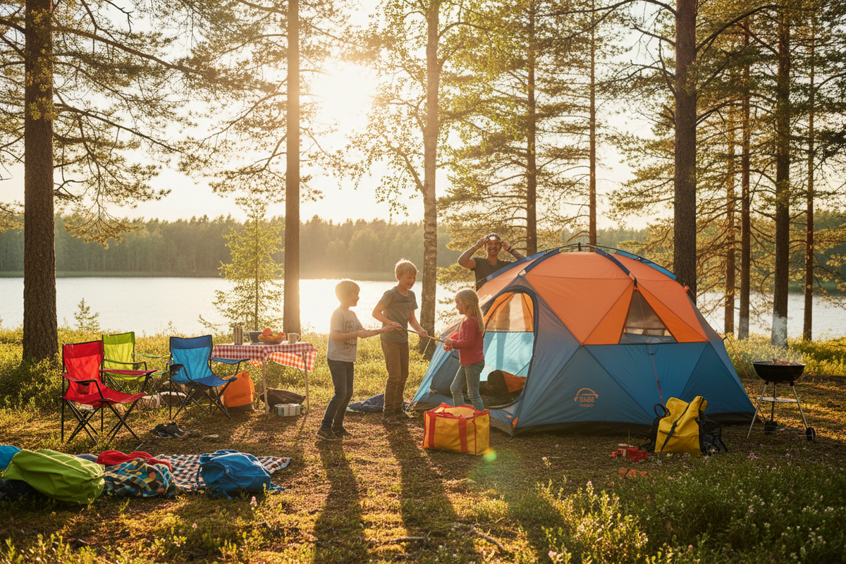 Familjecamping: utrustning som gör turen enklare