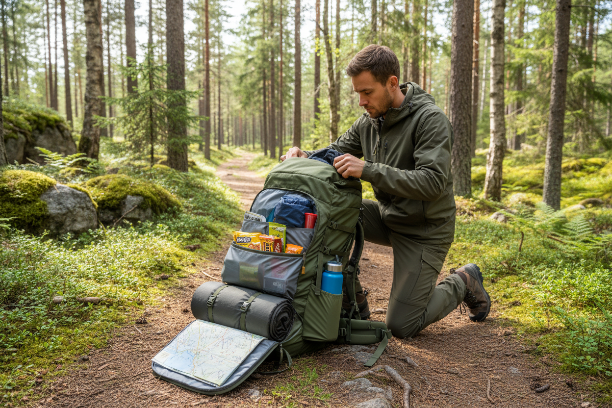 Packa ryggsäcken smart: ordning, vikt och snabb åtkomst